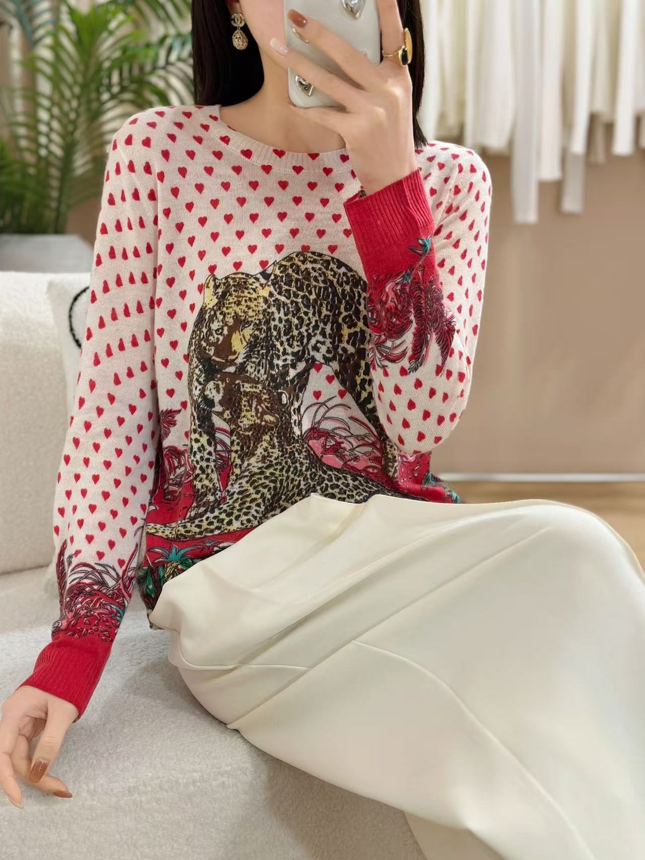 羊绒濮院羊绒早秋新款女士羊绒衫气质洋气