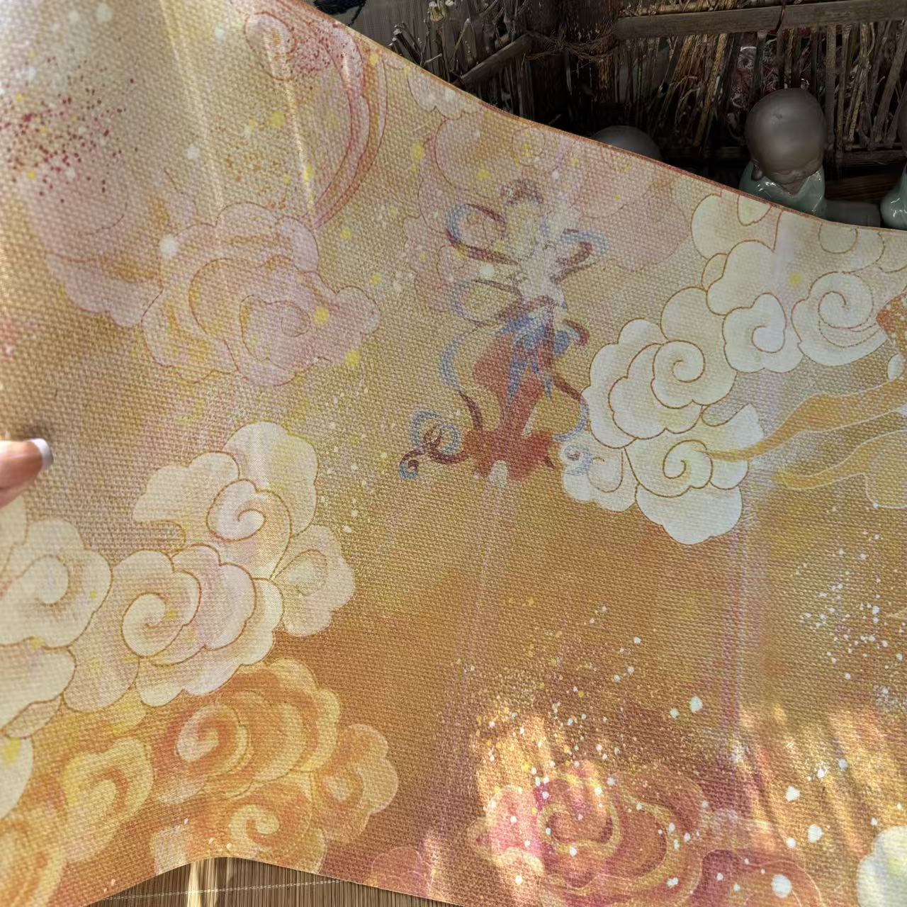 11.12静德斋【微瑕绢布处理】【敦煌绢布长卷】古风小楷行草书