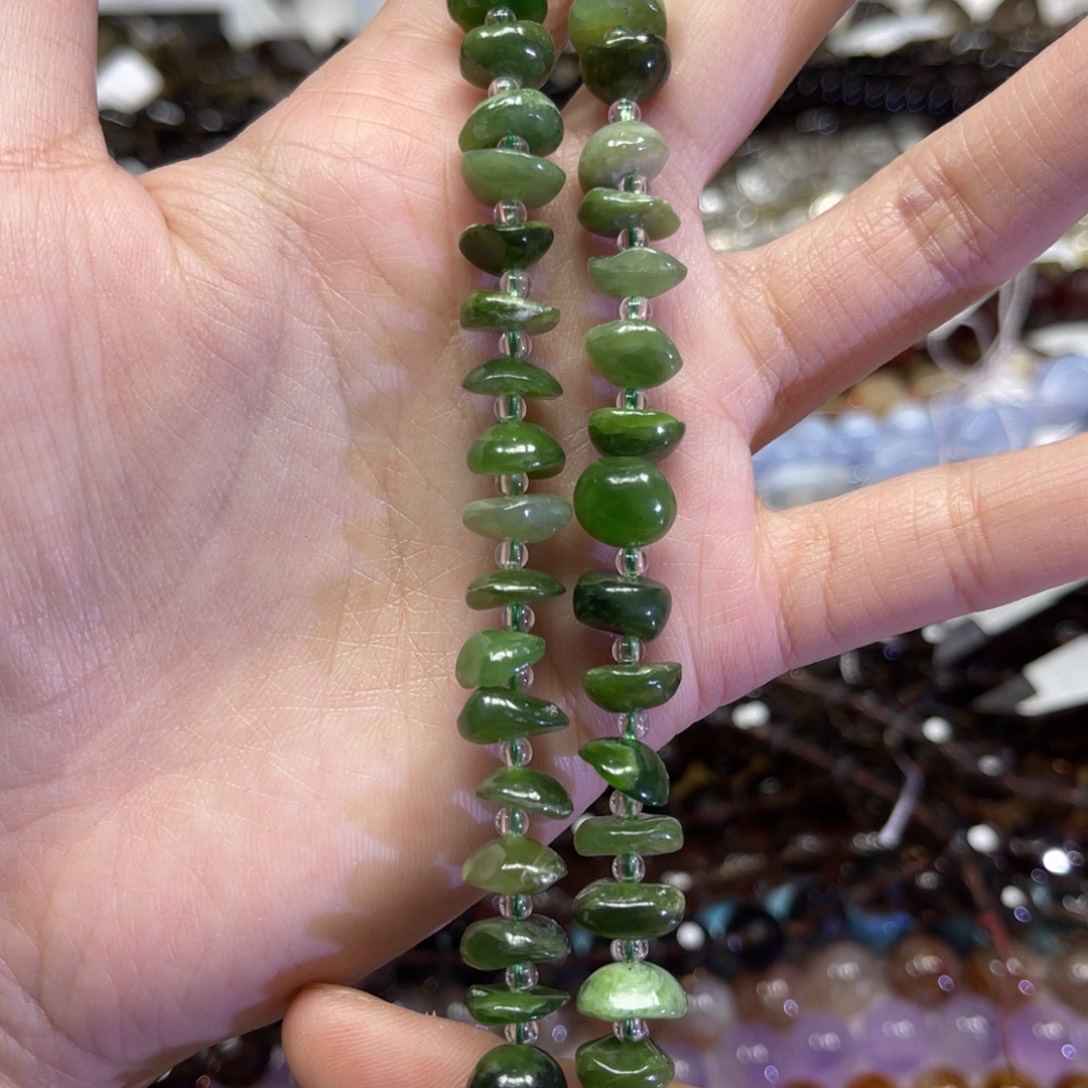 玛瑙/玉髓散珠天然俄碧卡9➕长条38厘米