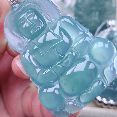 【闪购商品】翡翠颈饰18K金镶嵌天然翡翠