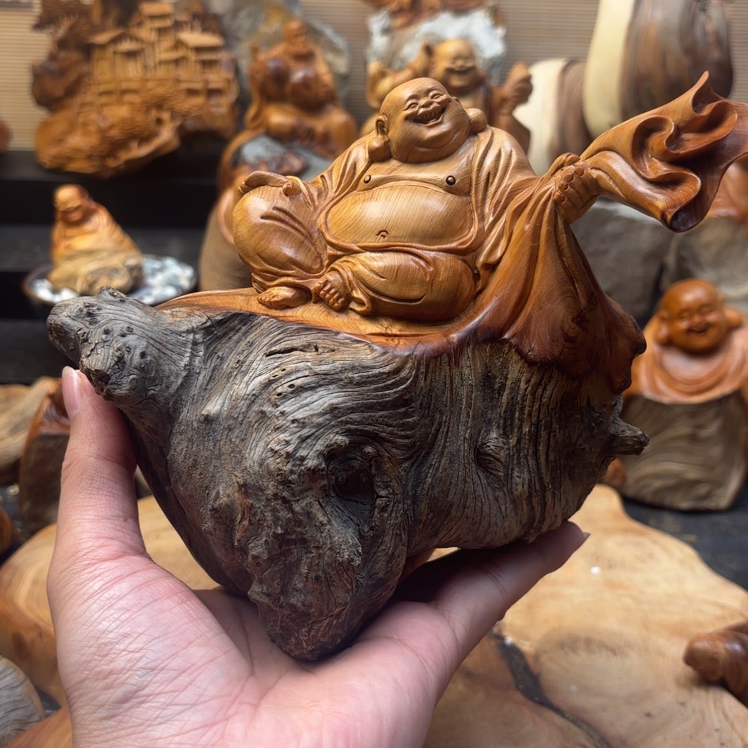 羽***翼柏木太行崖柏手工雕刻