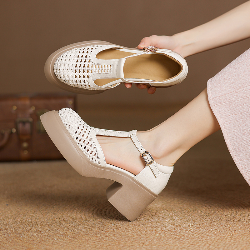 6906牛皮鞋面-猪皮内里-猪皮鞋垫-橡胶发泡底-跟高8cm-防水台3.5