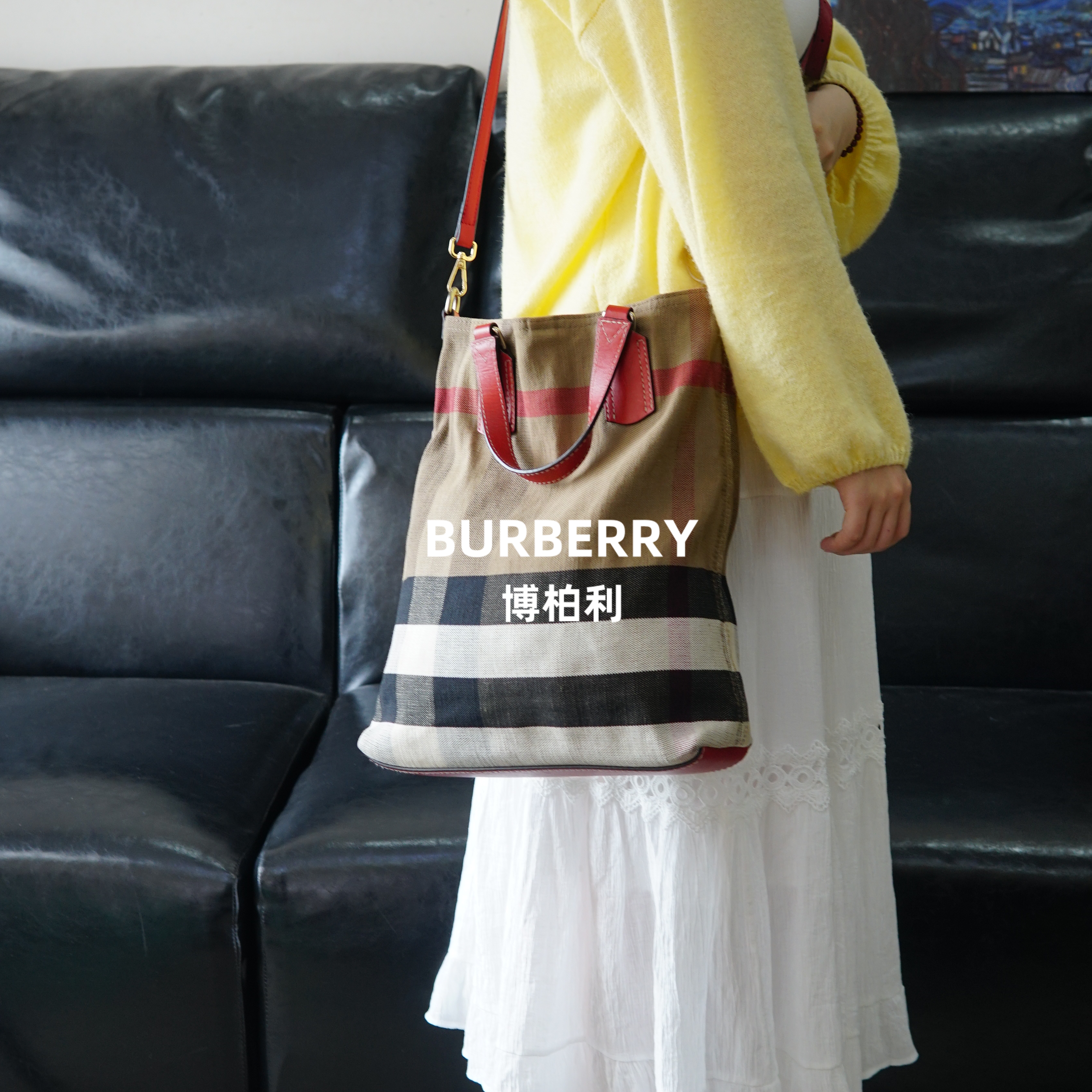 95新 BURBERRY/博柏利 战马水桶包/AR05614007/4007