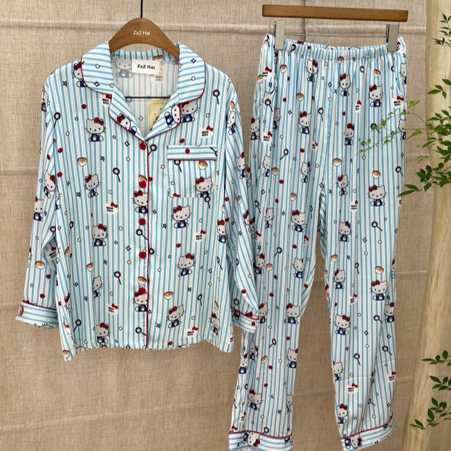 【泡面KT】小众设计轻奢高级感家居服睡衣女套装