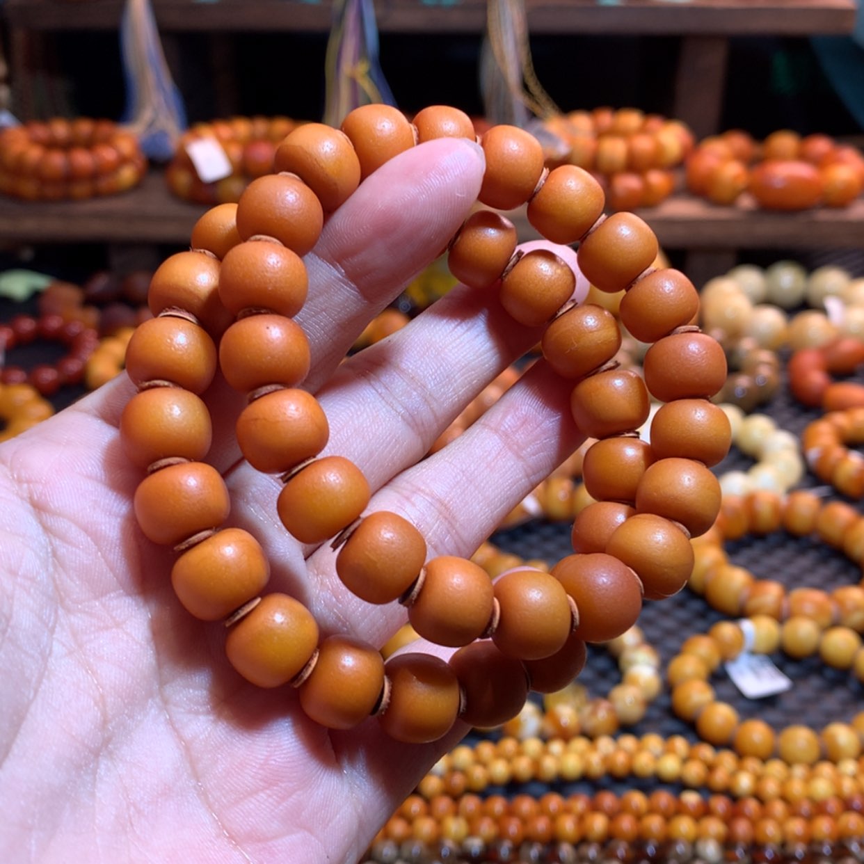 【闪购商品】手链琥珀未镶嵌雄*蜜蜡