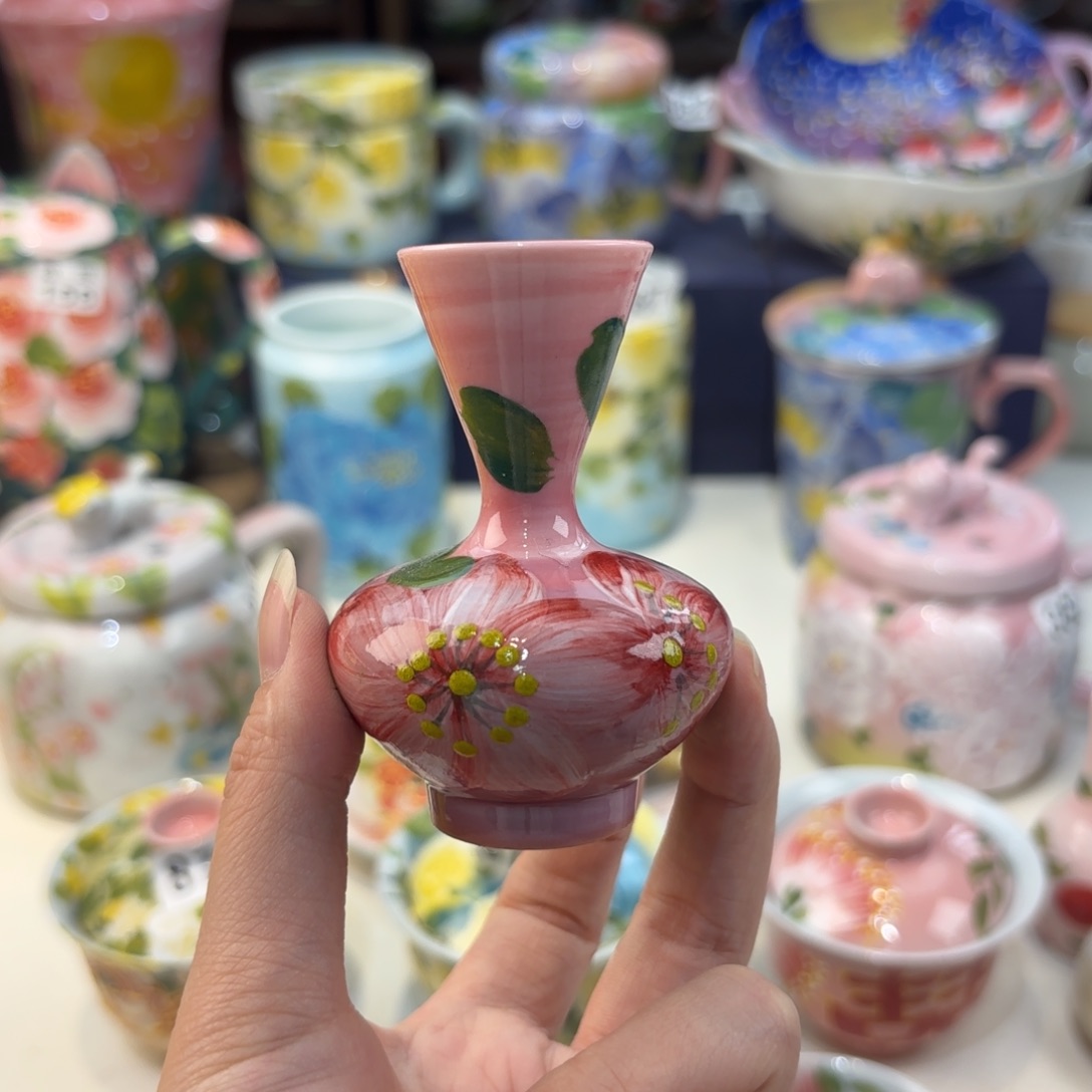 瓷片景德镇手绘高温釉下彩陶瓷茶具