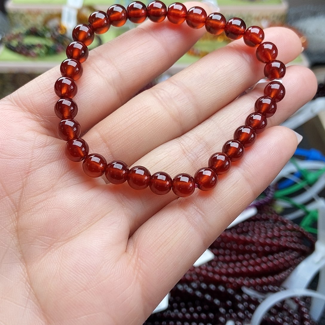 手串石榴石未镶嵌手串6.5