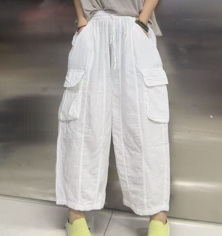 双层纱工装百搭南瓜裤727719