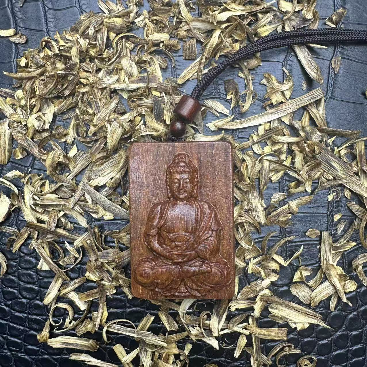 开总文玩沉木雕刻吊坠322
