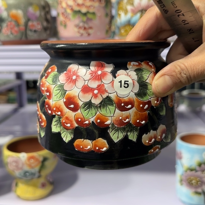 红陶蔷**瑰田小姐多肉花盆