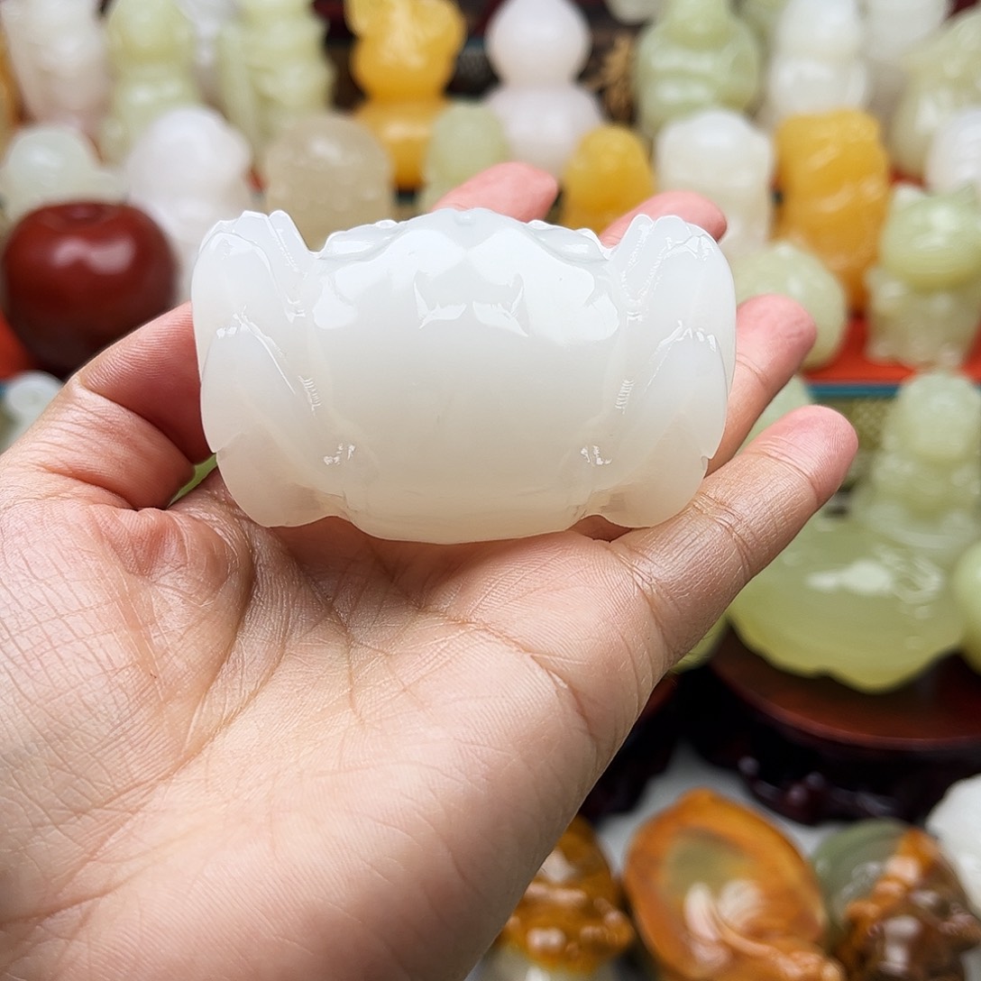 厚***强石材螃蟹手把摆件