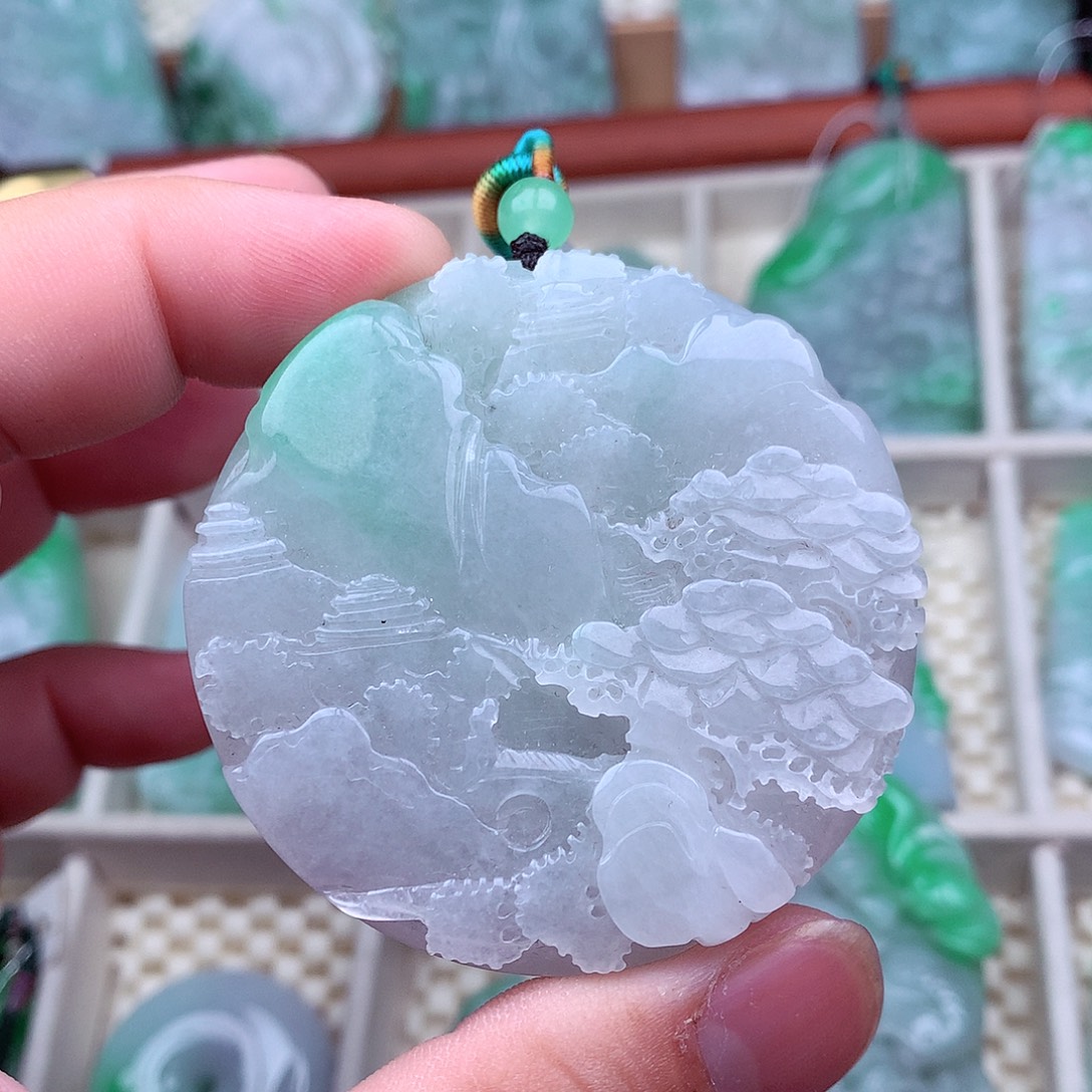 翡翠未镶嵌吊坠(不含链)