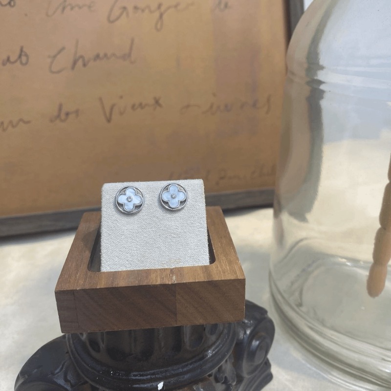 铜合金耳饰 四叶草耳钉3022