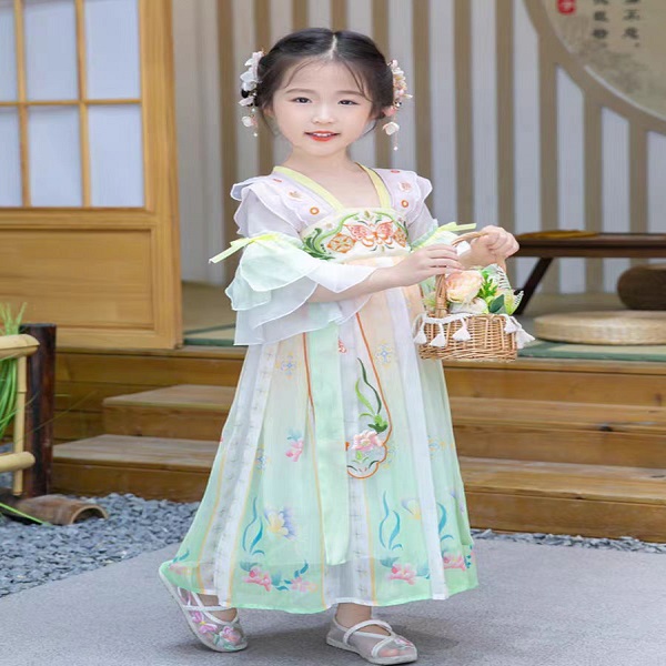 中国风公主襦裙女童唐装儿童古装国学服汉服裙女童