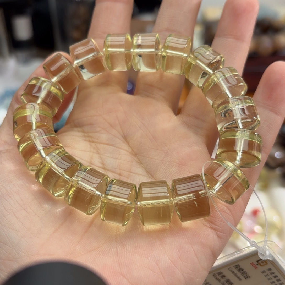 未镶嵌手链水晶萧*贝黄水晶