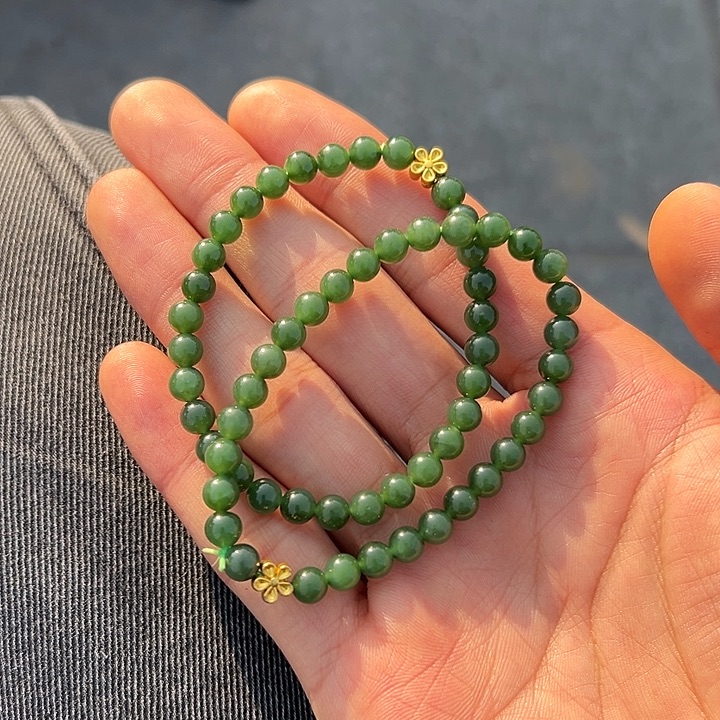 和田玉未镶嵌手链碧玉卡6多样性拍一发一