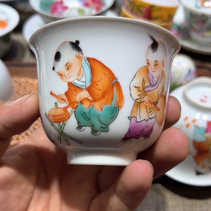 纯手绘精品盖碗杯