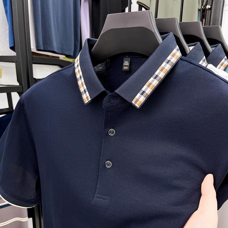 短袖常规见详情夏季翻领亲子T恤速干男装商务运动