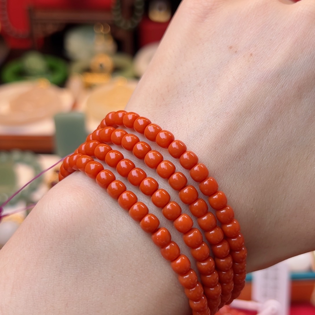 南红玛瑙手串未镶嵌