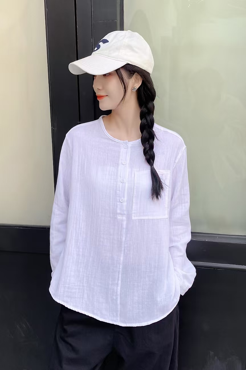 双层纱白衬衫匀码80一145斤