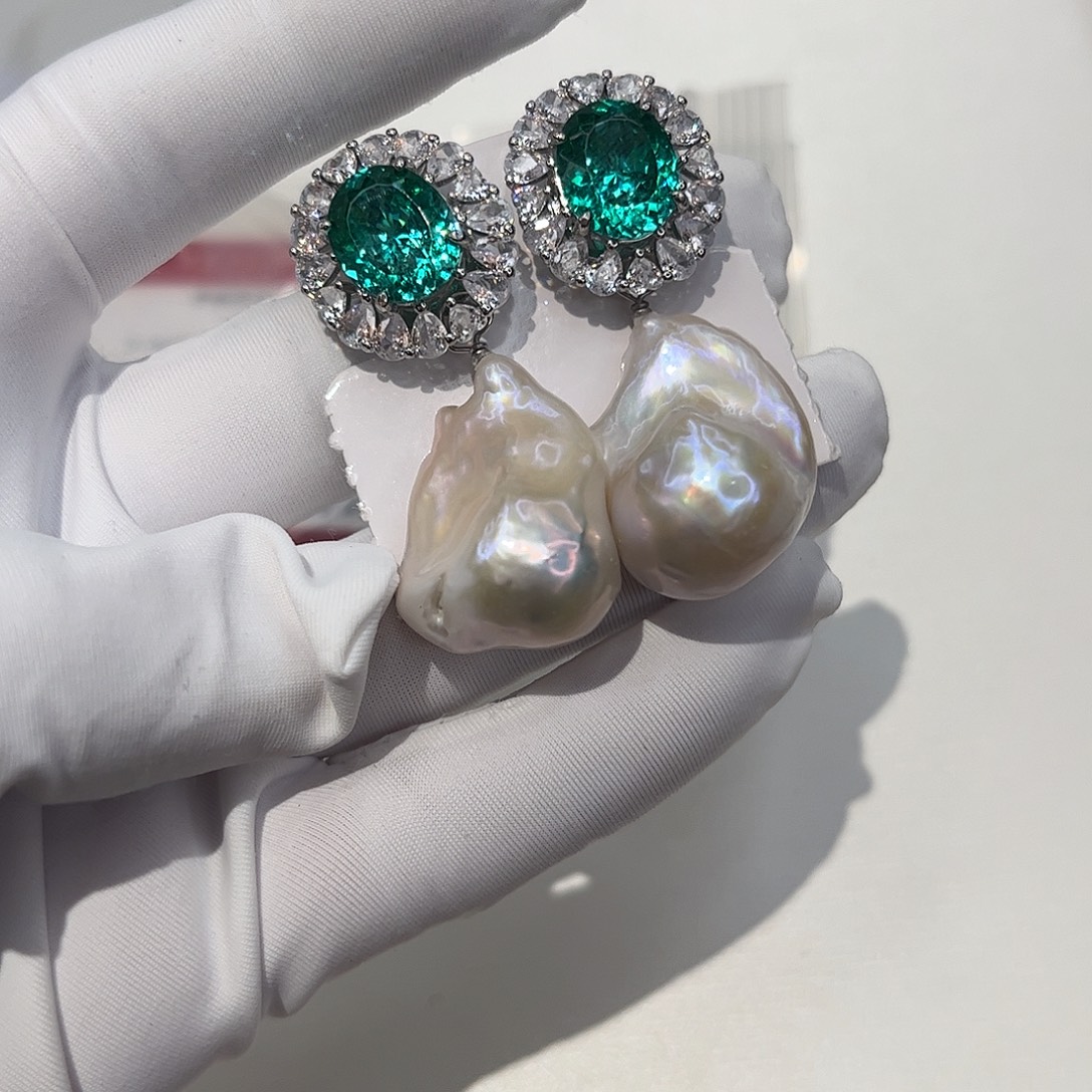 耳饰合金淡水珍珠