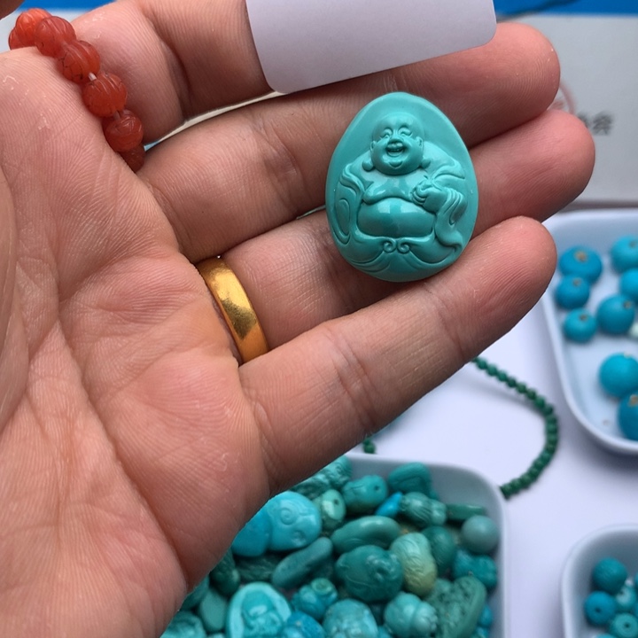 未镶嵌绿松石珠宝奇石