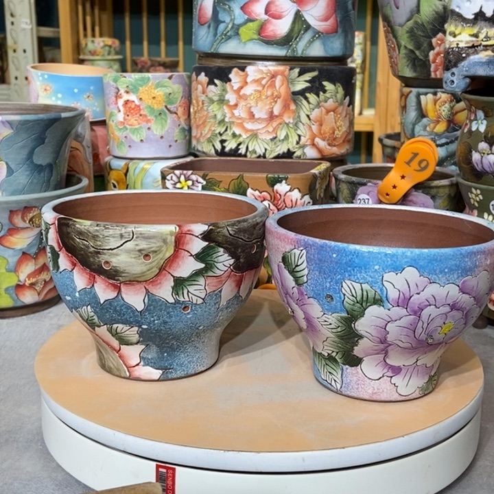 红陶景德镇艺术手绘作品