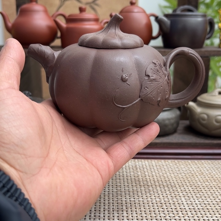 茶壶紫砂宜兴原矿紫砂南瓜400CC