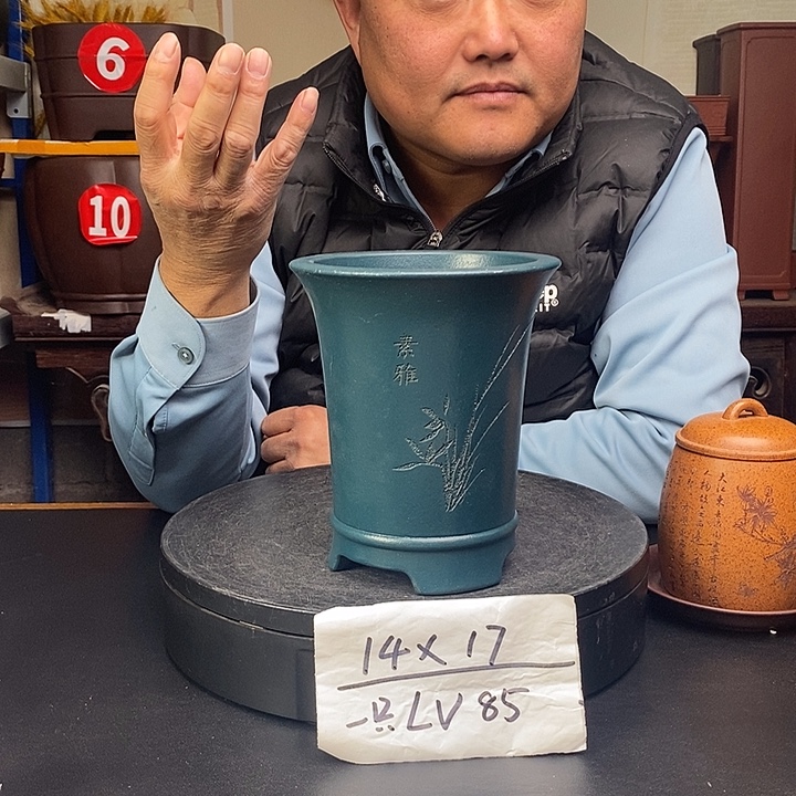 紫砂花盆货号一只