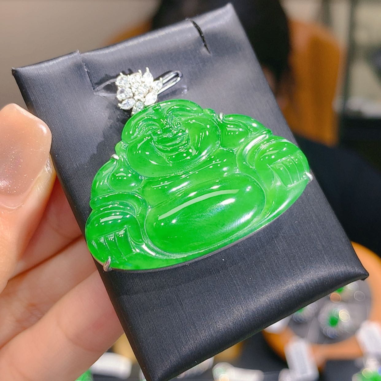【闪购商品】翡翠银S925镶嵌颈饰2柒姐