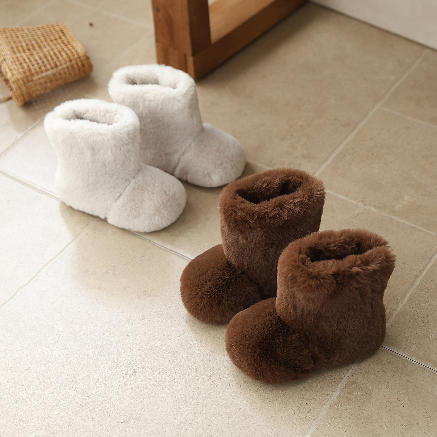 【冬日】加绒毛毛丝滑巧克力儿童棉靴