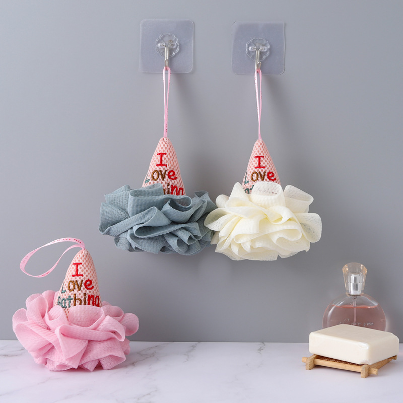 沐浴球少女心宝宝洗澡起泡沫可爱柔软花搓澡巾洗浴冰淇淋浴花