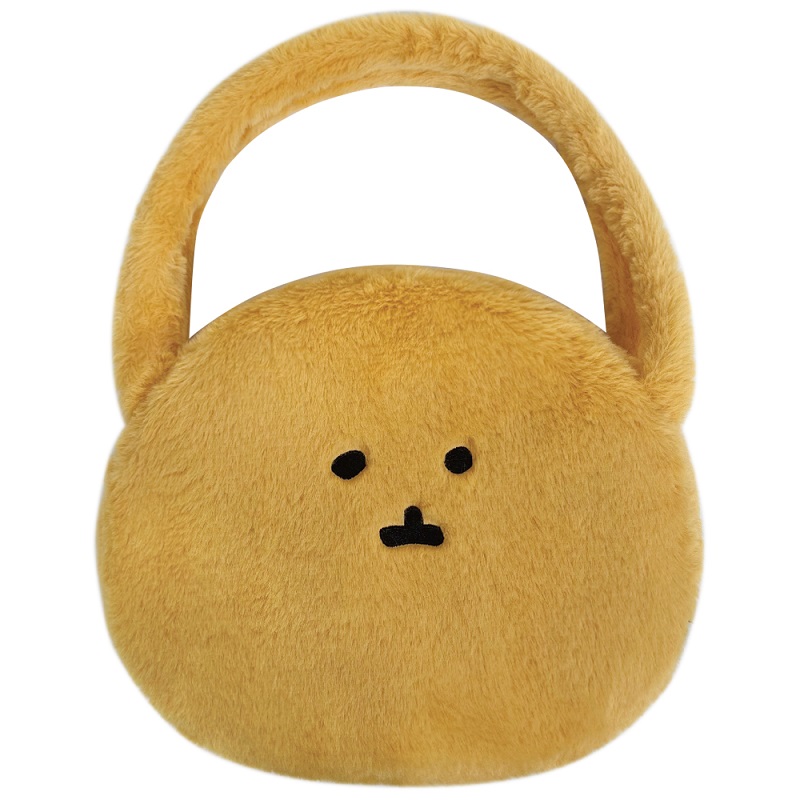 【名创优品】自嘲熊系列-鼹鼠可乐饼毛绒单肩包B