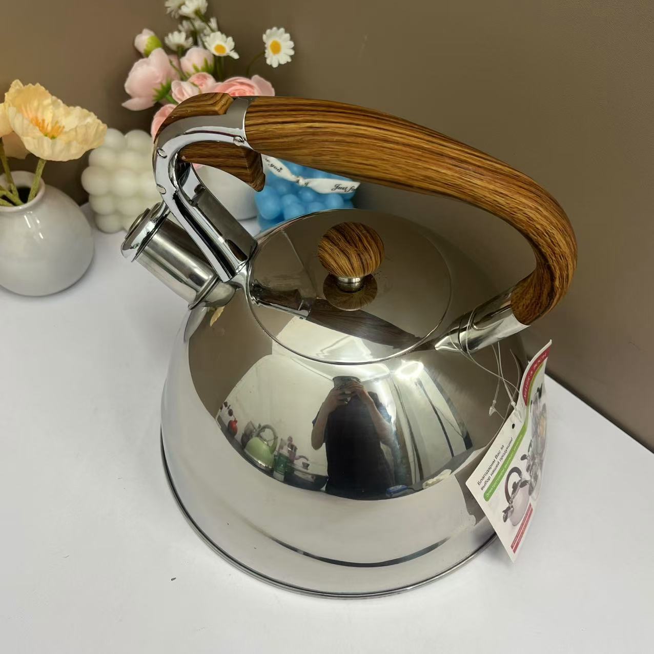 瑞士鸣笛木柄烧水壶1个【汤姆粉丝专属】