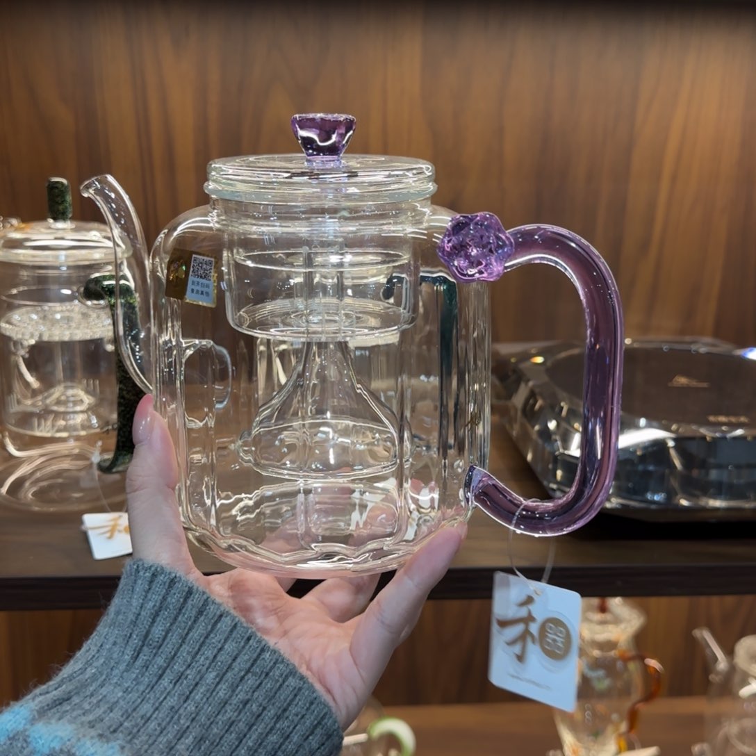 马****丶禾器莲君壶浅紫色双内胆。。。