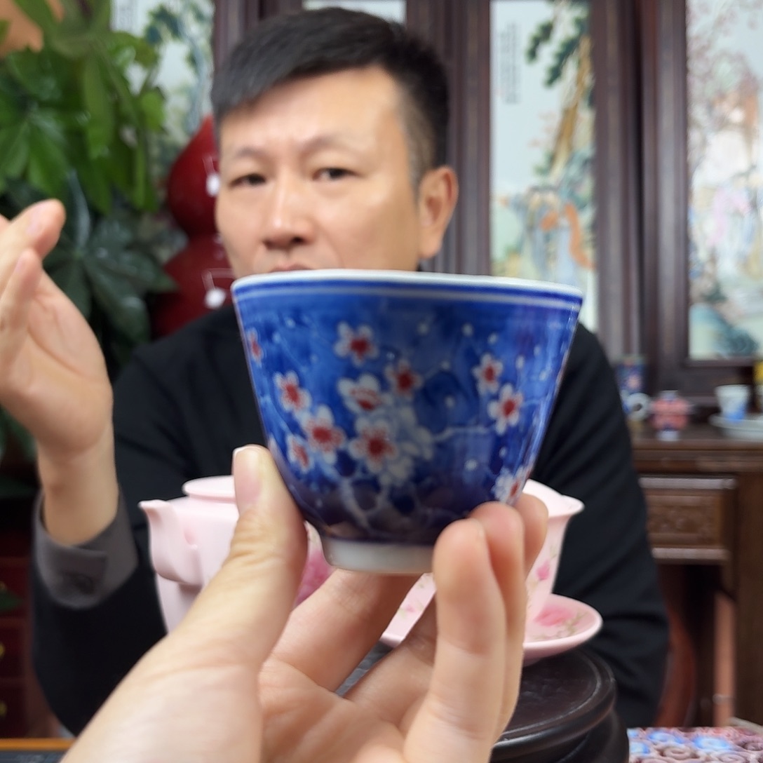 摆件景德镇陶瓷手工杯子