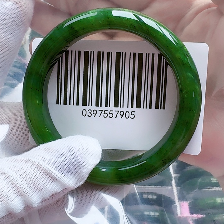 和田玉（碧玉）未镶嵌手镯5859包容