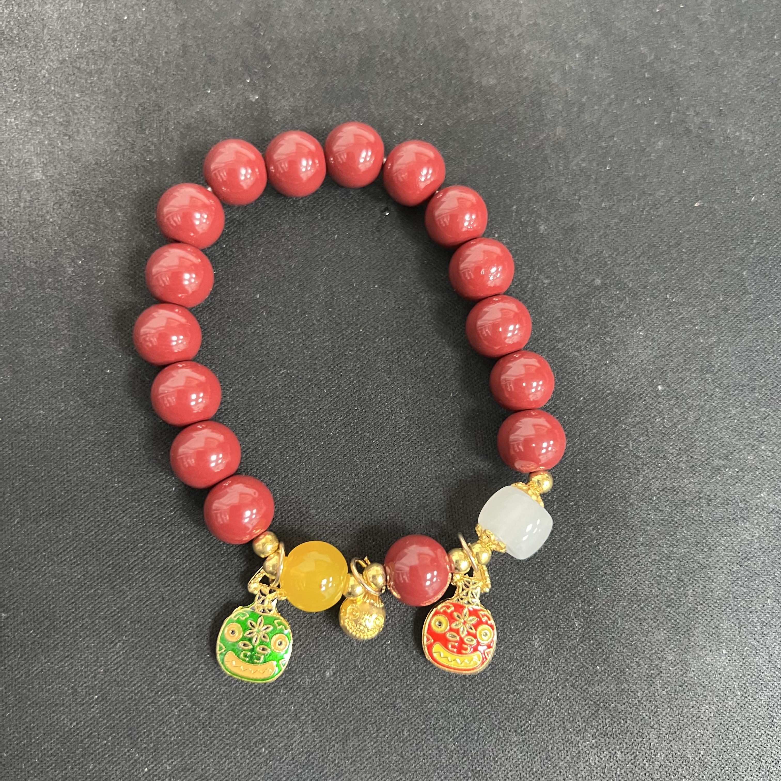 含辰砂工艺品YW100精品吞金兽手串（无礼盒）