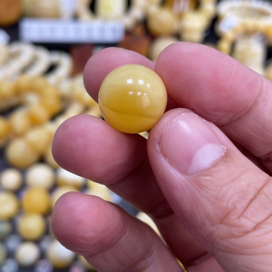 琥珀珠宝奇石未镶嵌14.5mm