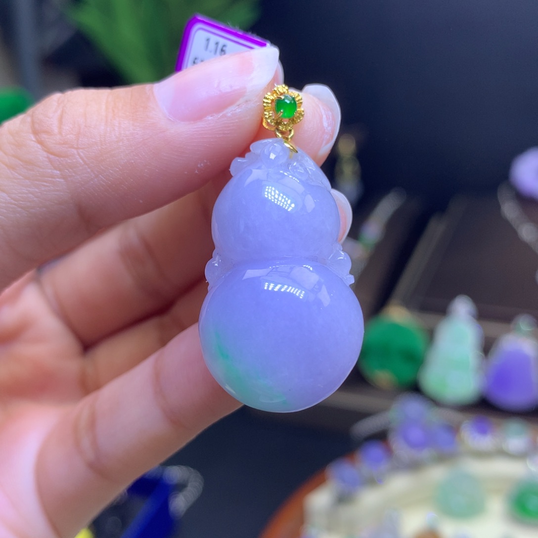 【闪购商品】翡翠颈饰18K金镶嵌翡翠