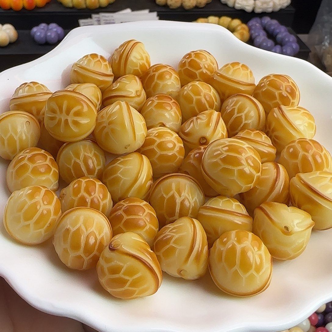 手串菩提根/象牙果瑕疵卡17炭烤富甲100颗不挑瑕