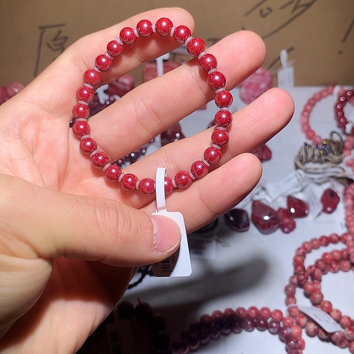 天然辰砂天然朱砂原矿手串