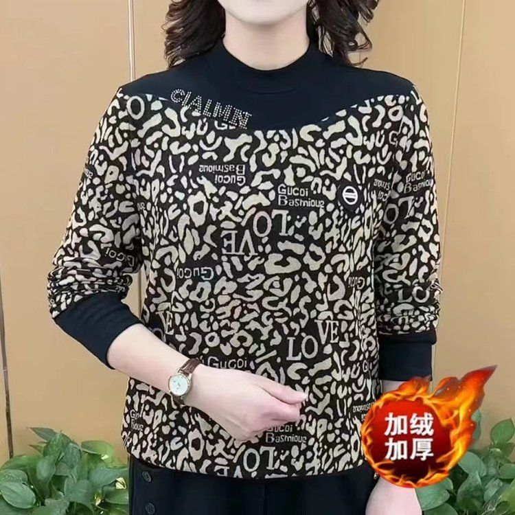 百搭中老年女装秋冬长袖奶奶装40-50岁洋气毛线衫中年妈妈时尚