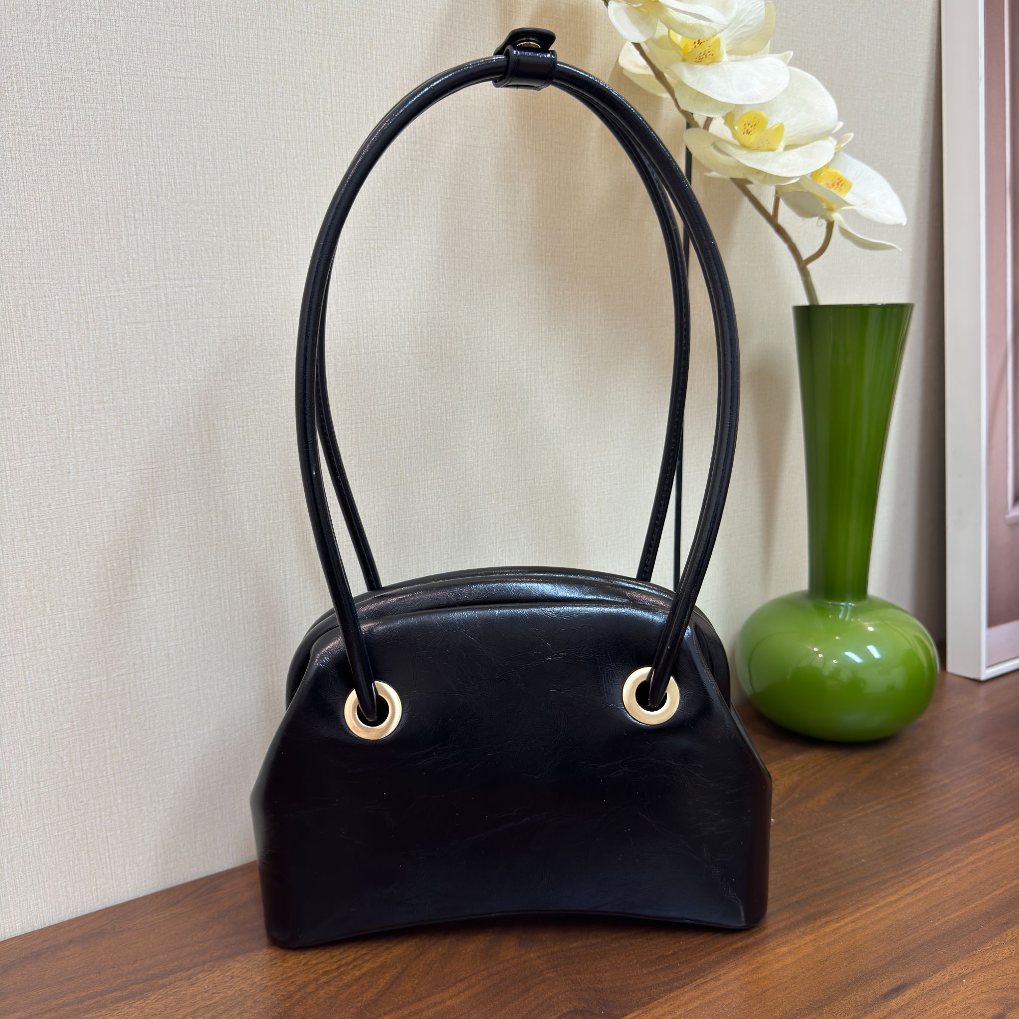 167法棍包复古鲶鱼包腋下包手提女包真皮