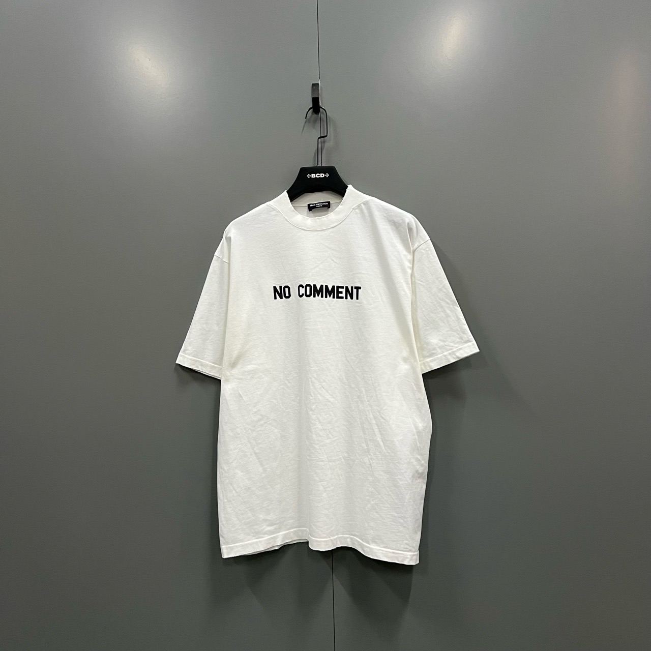 95新 Balenciaga/巴黎世家 （bb）白色字母印花短袖 XXS码/010891