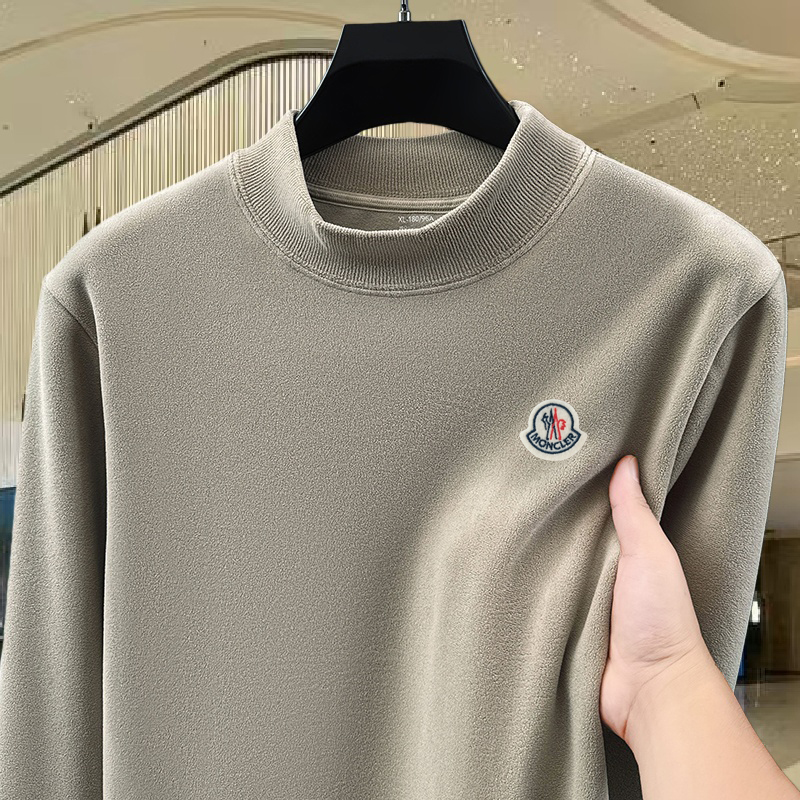 【奥莱撤柜 限购2单】秋冬男半高领奥粒绒绵羊毛保暖T恤卫衣打底衫