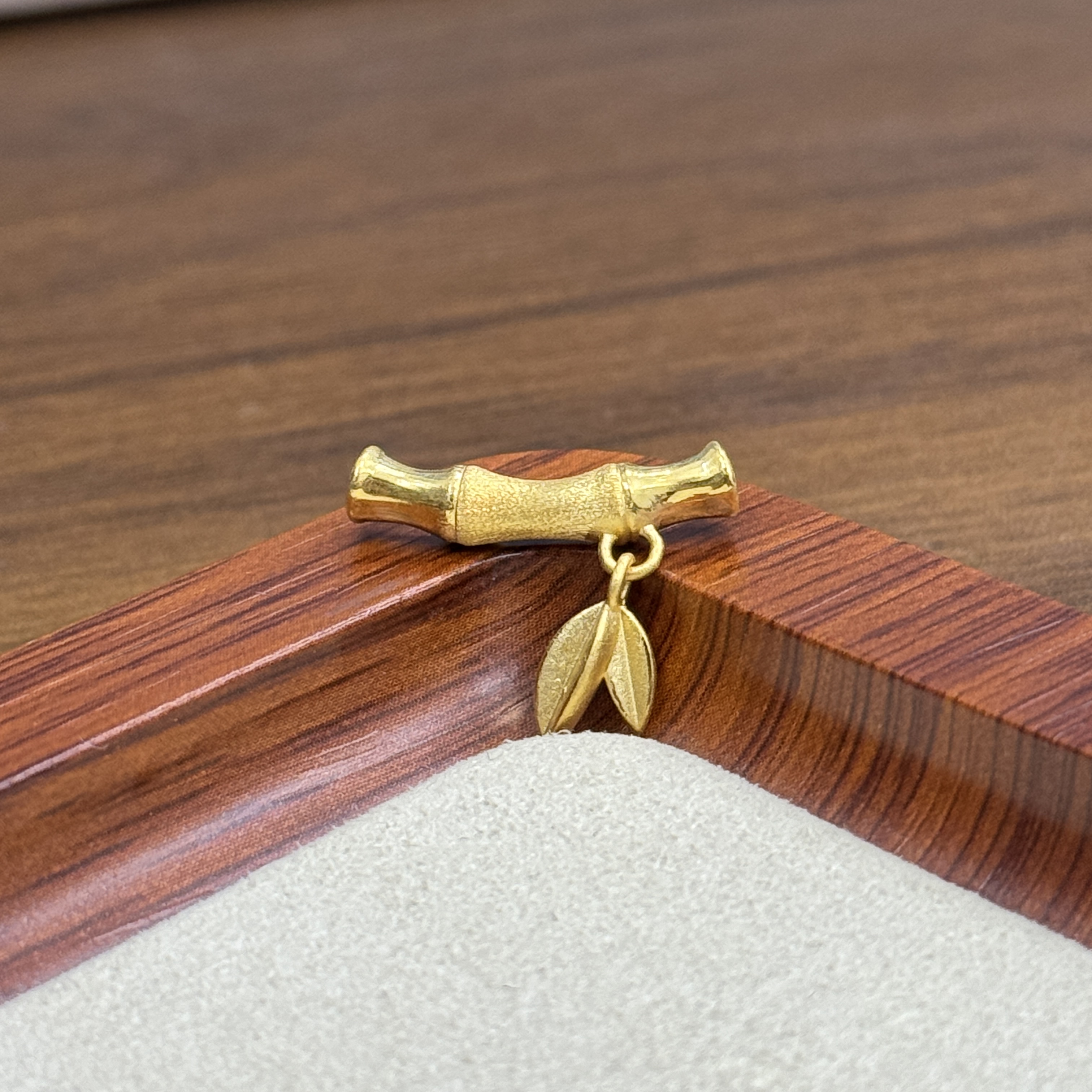 足金999富贵竹节带叶弯管DP2050-0900