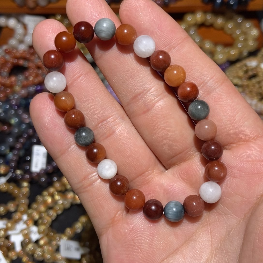 水晶手链未镶嵌油画兔毛7m