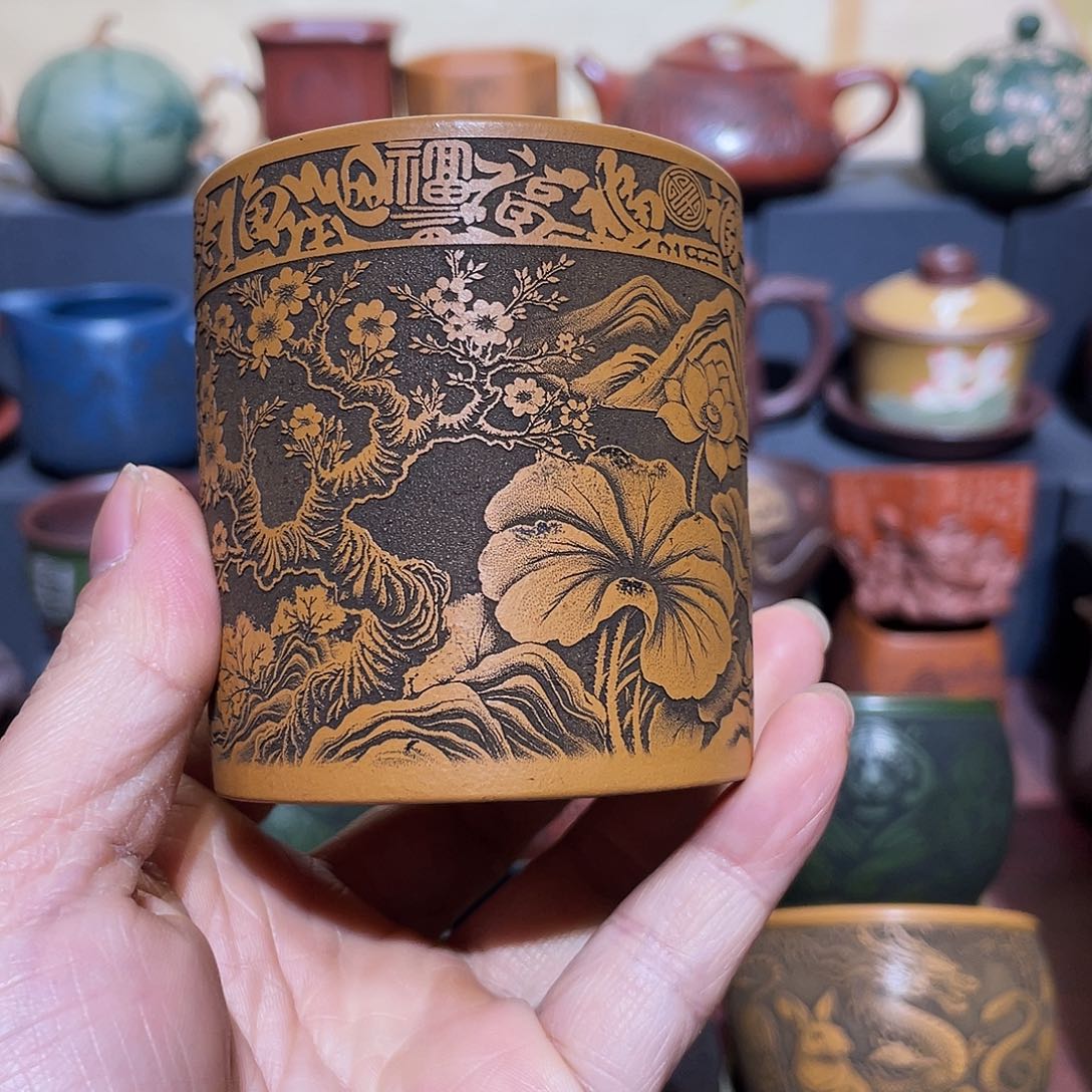 原矿紫砂手工主人杯