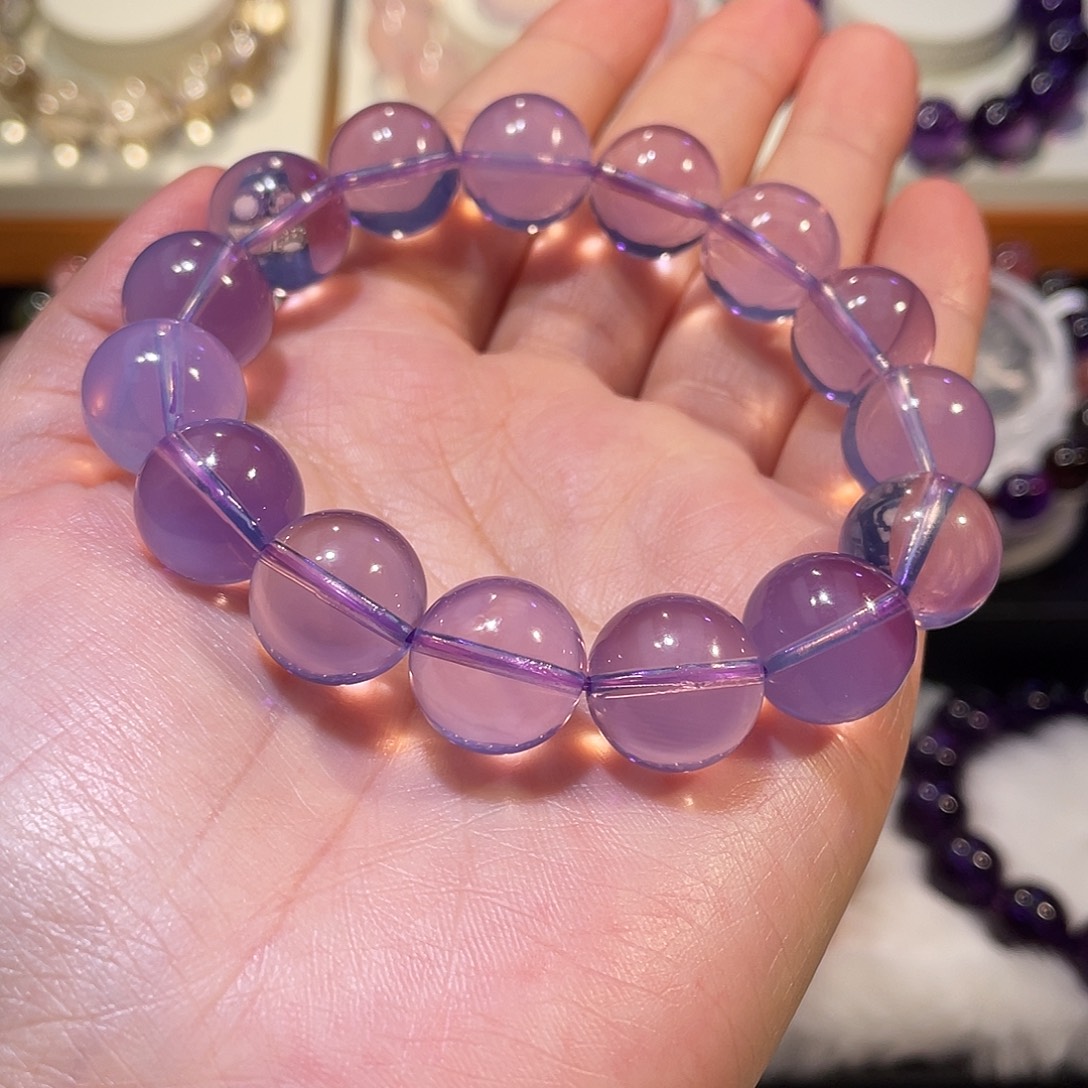 未镶嵌水晶手链紫玉晶手链